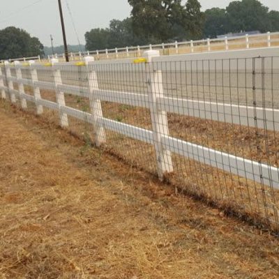 wooden fence with livestock panels